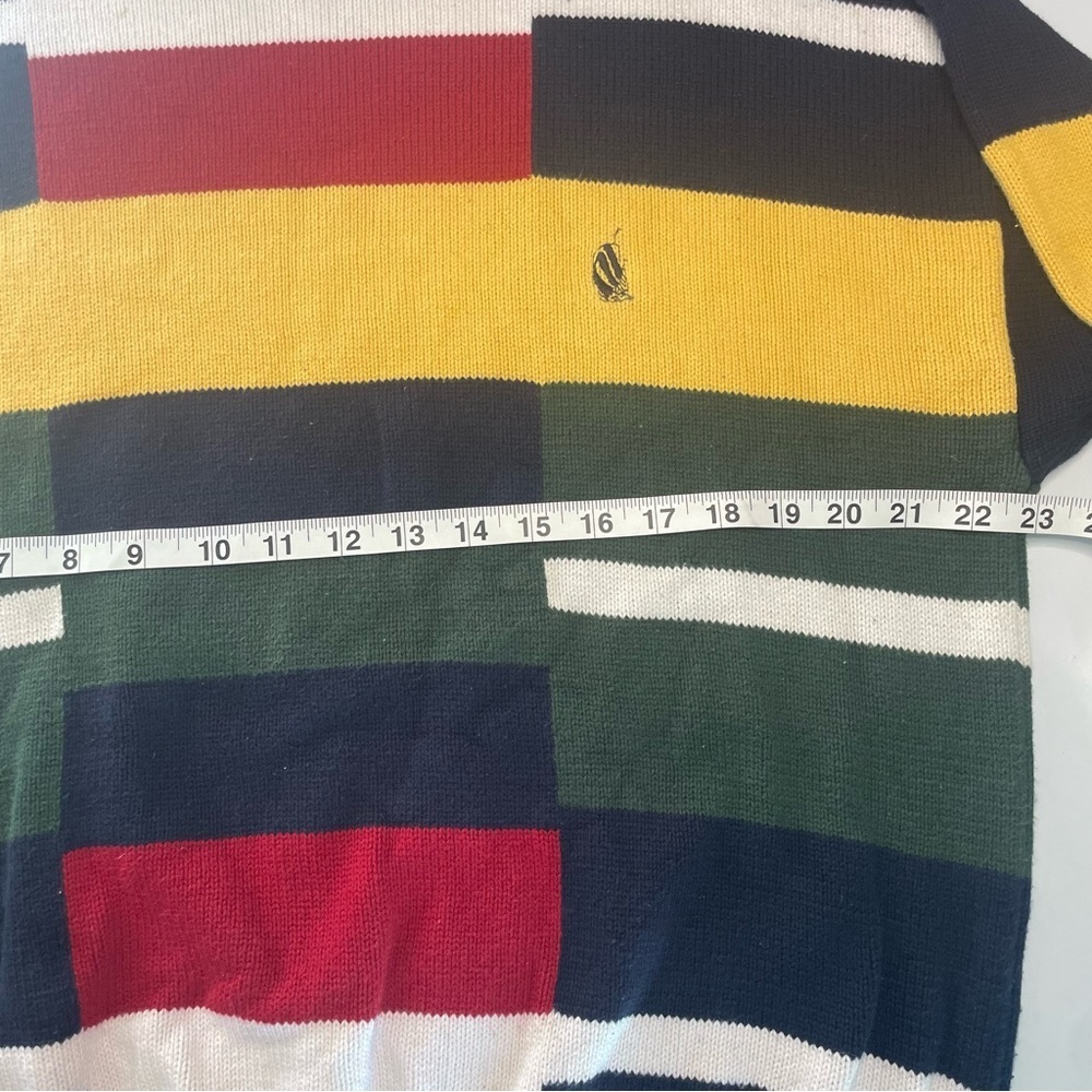 Nautica Large Men’s Retro Sweater 100% Cotton Red White Blue PRELOVED - Picture 15 of 15